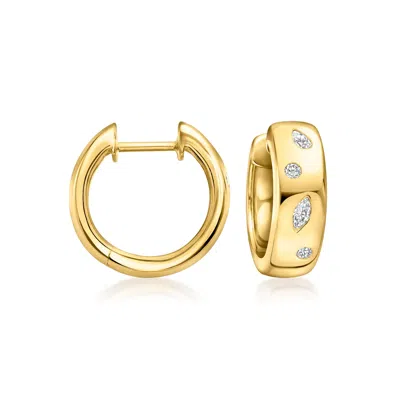 Rs Pure By Ross-simons Scattered Lab-grown Diamond Hoop Earrings In 18kt Gold Over Sterling