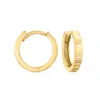 Rs Pure Ross-simons 14kt Yellow Gold Diamond-cut Huggie Hoop Earrings In Yellow
