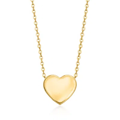 Rs Pure Ross-simons 14kt Yellow Gold Heart Pendant Necklace In Multi