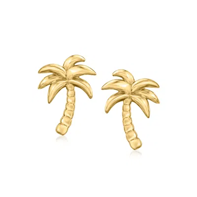 Rs Pure Ross-simons 14kt Yellow Gold Palm Tree Earrings