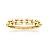 Rs Pure Ross-simons 14kt Yellow Gold Panther-link Ring In Yellow