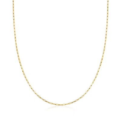 Rs Pure Ross-simons 14kt Yellow Gold Paper Clip Link Necklace In Multi