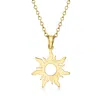 Rs Pure Ross-simons 14kt Yellow Gold Sun Pendant Necklace In Multi