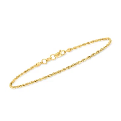Rs Pure Ross-simons 1.5mm 14kt Yellow Gold Twisted Rope-chain Bracelet In Multi