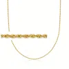 Rs Pure Ross-simons 1.5mm 14kt Yellow Gold Twisted Rope-chain Necklace In Multi