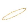 Rs Pure Ross-simons 1.9mm 14kt Yellow Gold Figaro-link Bracelet In Multi
