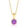 Rs Pure Ross-simons Amethyst Pendant Necklace In 14kt Yellow Gold. 16 Inches In Multi
