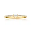 Rs Pure Ross-simons Baguette And Round Diamond Ring In 14kt Yellow Gold In White