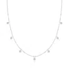 Rs Pure Ross-simons Bezel-set Diamond Dangle Necklace In Sterling Silver In Multi