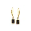Rs Pure Ross-simons Black Onyx Drop Earrings With Diamond Accents In 14kt Yellow Gold In White