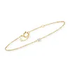 Rs Pure Ross-simons Diamond-accented Station Bracelet In 14kt Yellow Gold In Multi