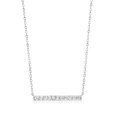 Rs Pure Ross-simons Diamond Bar Necklace In Sterling Silver In Multi