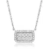Rs Pure Ross-simons Diamond Cluster Necklace In Sterling Silver In Multi
