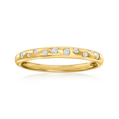 Rs Pure Ross-simons Diamond Spotted Ring In 14kt Yellow Gold In White