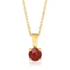Rs Pure Ross-simons Garnet Pendant Necklace In 14kt Yellow Gold. 16 Inches In Multi