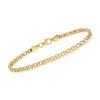 Rs Pure Ross-simons Italian 14kt Yellow Gold Bismark-link Bracelet In Multi
