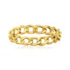Rs Pure Ross-simons Italian 14kt Yellow Gold Curb-link Ring In Gold