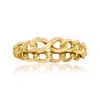 Rs Pure Ross-simons Italian 14kt Yellow Gold Infinity Symbol Curb-link Ring