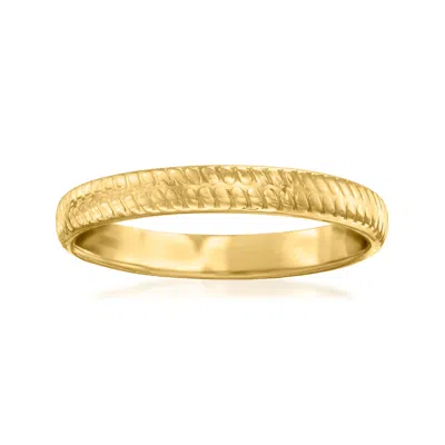 Rs Pure Ross-simons Italian 14kt Yellow Gold Textured Ring