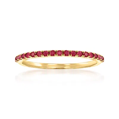 Rs Pure Ross-simons Ruby Ring In 14kt Yellow Gold In Red