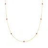 Rs Pure Ross-simons Ruby Station Necklace In 14kt Yellow Gold In Multi
