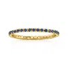 Rs Pure Ross-simons Sapphire Eternity Band In 14kt Yellow Gold In Blue