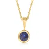 Rs Pure Ross-simons Sapphire Pendant Necklace In 14kt Yellow Gold. 16 Inches In Multi