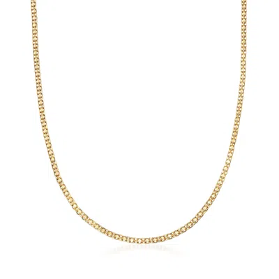 Rs Pure Ross-simons Italian 14kt Yellow Gold Bismark-link Necklace In Red