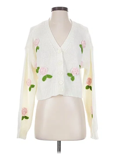 Pre-owned Rsq Cardigan Sweater In White