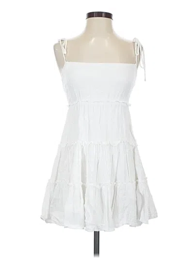 Pre-owned Rsq Casual Dress In White