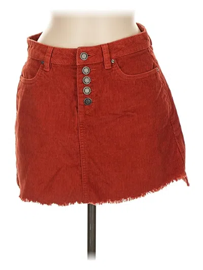 Pre-owned Rsq Denim Skirt In Orange