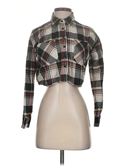 Pre-owned Rsq Long Sleeve Blouse In Brown