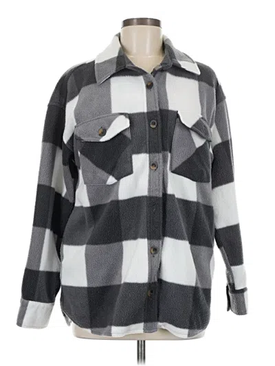 Pre-owned Rsq Long Sleeve Blouse In Gray