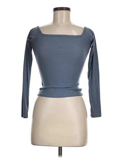 Pre-owned Rsq Long Sleeve Top Gray Boatneck Tops