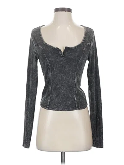 Pre-owned Rsq Long Sleeve Top Gray Sweetheart Neckline Tops