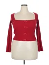 Rsq Long Sleeve Top Red Sweetheart Neckline Tops In Multi