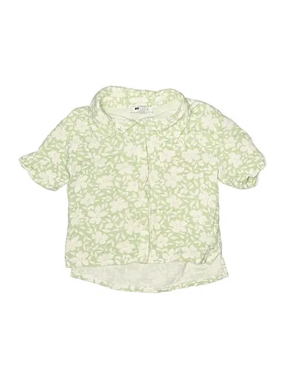 Pre-owned Rsq Kids' Short Sleeve Blouse In Green