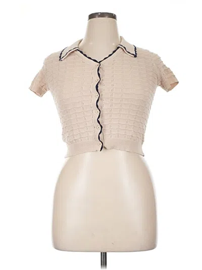 Pre-owned Rsq Short Sleeve Blouse In Ivory