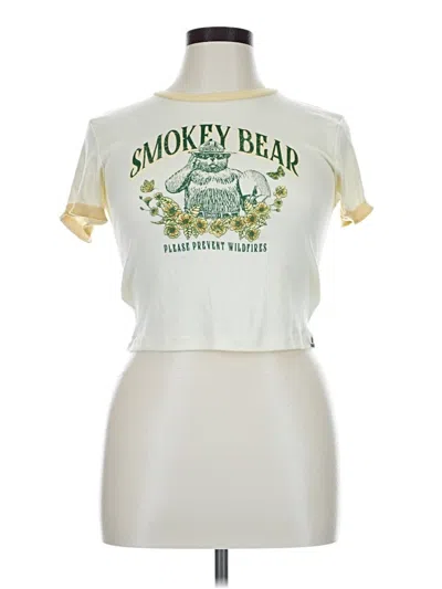 Pre-owned Rsq Short Sleeve Top Ivory Sweetheart Neckline Tops