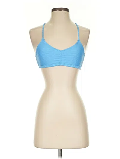 Pre-owned Rsq Sleeveless Top Blue Halter Neckline Tops