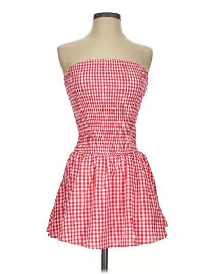Pre-owned Rsq Sleeveless Top Red Strapless Neckline Tops