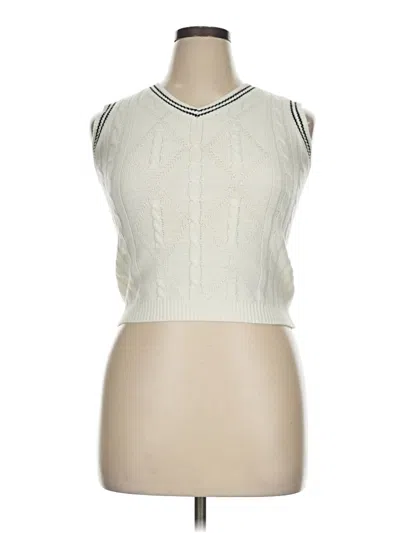 Pre-owned Rsq Sweater Vest In White