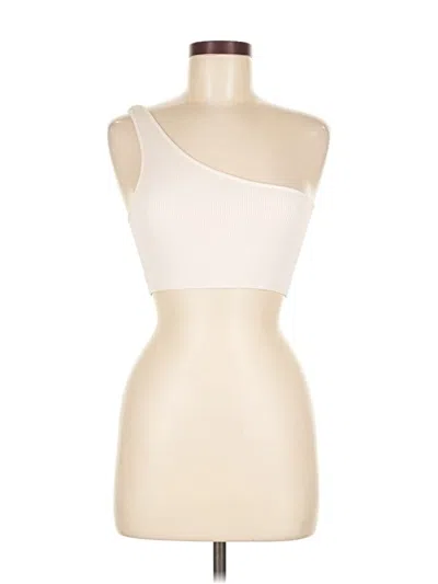 Pre-owned Rsq Tube Top Ivory One Shoulder Neckline Tops