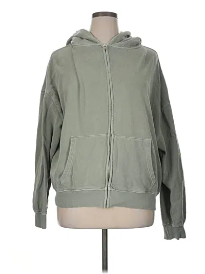 Pre-owned Rsq Zip Up Hoodie In Green
