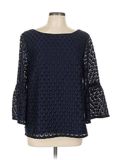 Pre-owned Rsvp By Talbots 3/4 Sleeve Blouse In Blue