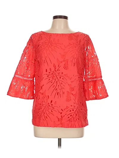 Pre-owned Rsvp By Talbots 3/4 Sleeve Blouse In Orange