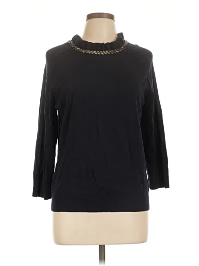 Rsvp By Talbots 3/4 Sleeve Top Black Cowl Neck Tops