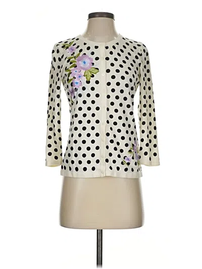 Pre-owned Rsvp By Talbots Cardigan Sweater In Ivory
