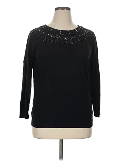 Pre-owned Rsvp By Talbots Pullover Sweater In Black