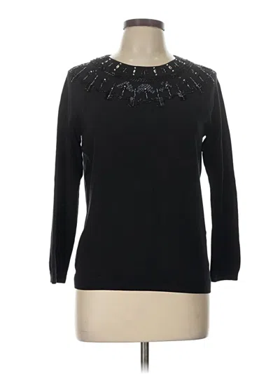 Pre-owned Rsvp By Talbots Pullover Sweater In Black
